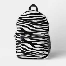 Zebra Print, Zebrastreifen, schwarz und weiß Bedruckter Rucksack