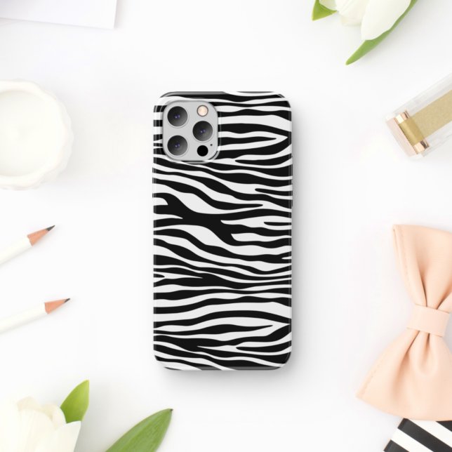 Zebra Print, Zebrastreifen, schwarz und weiß Case-Mate iPhone Hülle (Von Creator hochgeladen)