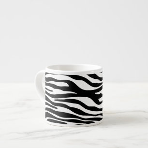 Zebra Print, Zebrastreifen, schwarz und weiß Espressotasse