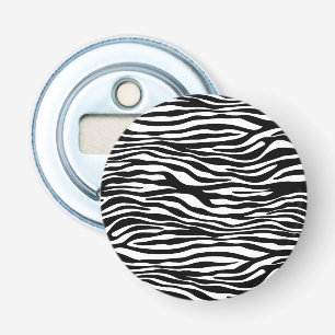 Zebra Print, Zebrastreifen, schwarz und weiß Flaschenöffner
