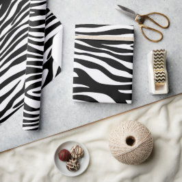 Zebra Print, Zebrastreifen, schwarz und weiß Geschenkpapier