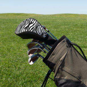 Zebra Print, Zebrastreifen, schwarz und weiß Golf Headcover