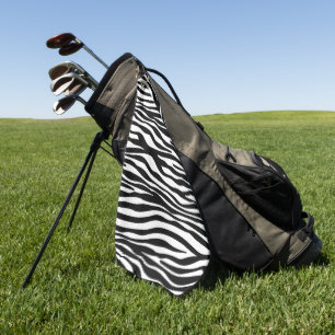 Zebra Print, Zebrastreifen, schwarz und weiß Golfhandtuch