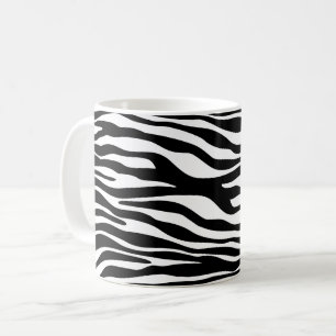 Zebra Print, Zebrastreifen, schwarz und weiß Kaffeetasse