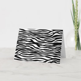 Zebra Print, Zebrastreifen, schwarz und weiß Karte