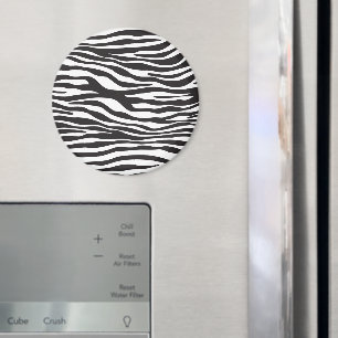 Zebra Print, Zebrastreifen, schwarz und weiß Magnet