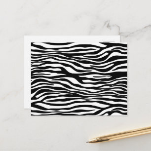 Zebra Print, Zebrastreifen, schwarz und weiß Postkarte