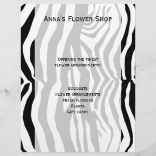 Zebra Print, Zebrastreifen, schwarz und weiß, rosa Flyer