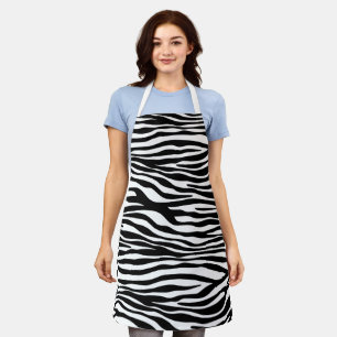 Zebra Print, Zebrastreifen, schwarz und weiß Schürze
