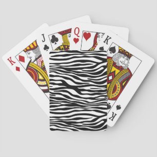 Zebra Print, Zebrastreifen, schwarz und weiß Spielkarten
