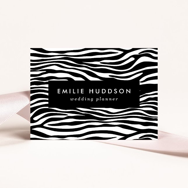 Zebra Print, Zebrastreifen, schwarz und weiß Visitenkarte (Von Creator hochgeladen)