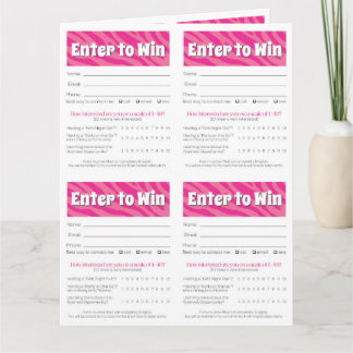 Zebra Printable Vendor Slips – Editable Download Karte