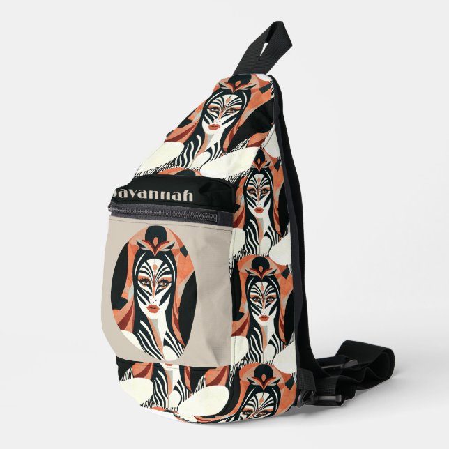 Zebra Queen Crossbody Bag (Rechte Ecke)