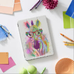 Zebra Rainbow Splash iPad Pro Hülle<br><div class="desc">Dieses Aquarellbild zeichnet sich durch ein farbenfrohes Zebraportrait in orangefarbenen Blume aus | Von Fab Funky. Bild-ID: 192221D</div>