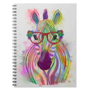 Zebra Rainbow Splash Notizblock