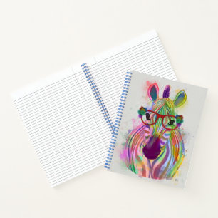 Zebra Rainbow Splash Notizbuch