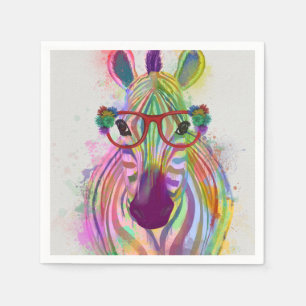 Zebra Rainbow Splash Serviette