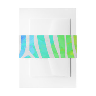Zebra Rainbow und White Print Einladungsbanderole