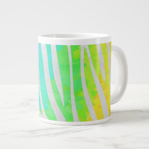 Zebra Rainbow und White Print Jumbo-Tasse