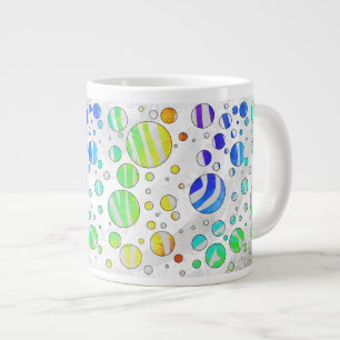 Zebra Rainbow und White Print Jumbo-Tasse