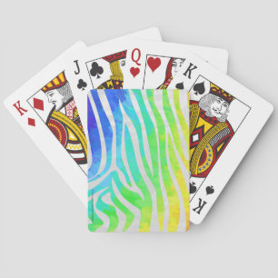 Zebra Rainbow und White Print Spielkarten
