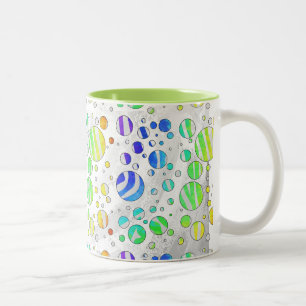 Zebra Rainbow und White Print Zweifarbige Tasse
