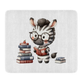 Zebra Reading Bücher. Schneidebrett