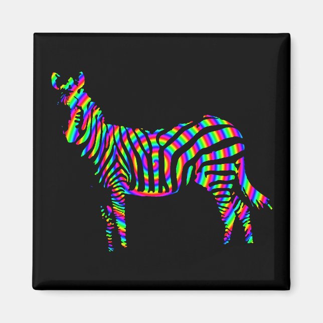 Zebra Red Silhouette Kühlschrankmagnet Magnet (Vorne)