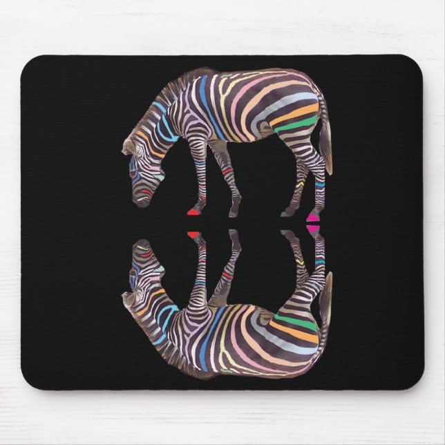 Zebra Reflection Mousemat Mousepad (Vorne)