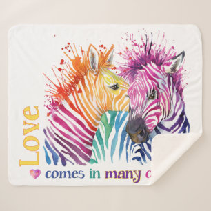 Zebra-Regenbogen Sherpa Decke Sherpadecke