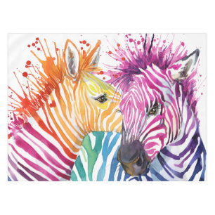 Zebra-Regenbogen-Tischdecke Tischdecke