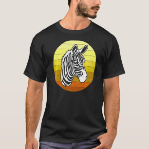 Zebra Retro afrikanische Tiere T-Shirt