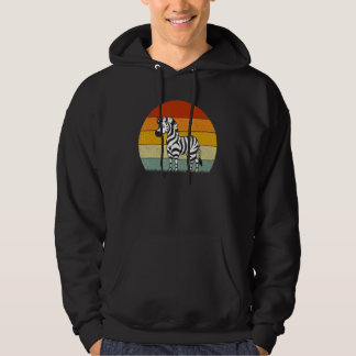 Zebra Retro Style Vintage Hoodie