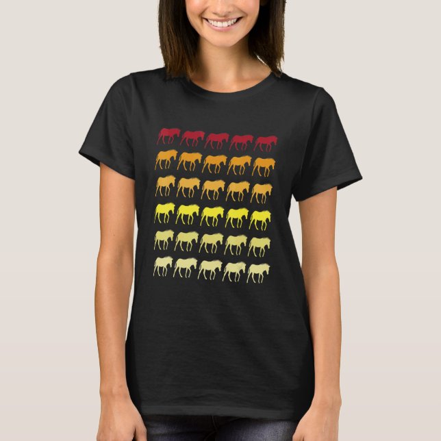 Zebra Retro-Tiermuster T-Shirt (Vorderseite)