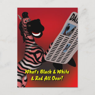 Zebra Riddle Postkarte
