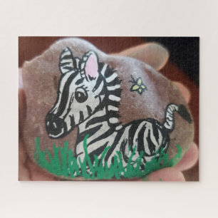 Zebra Rock gestrichen Puzzle