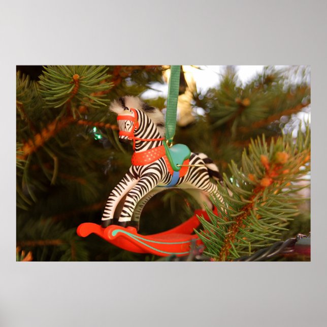 Zebra Rocking Horse Poster (Vorne)