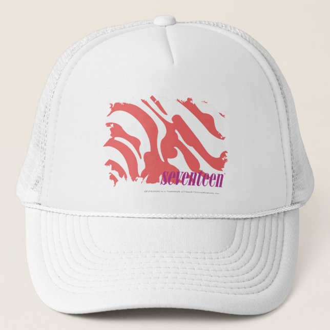 Zebra-Rosa 4 Truckerkappe (Vorderseite)
