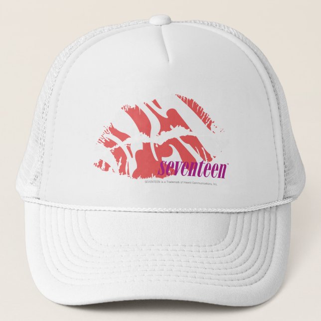 Zebra-Rosa Truckerkappe (Vorderseite)