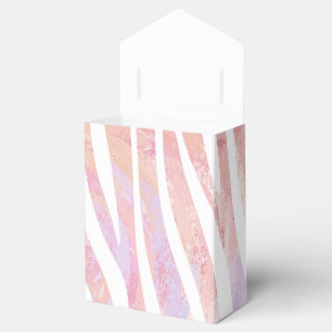 Zebra Rosa und Weiß Druck Geschenkschachtel