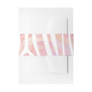 Zebra Rosa und Weiß Einladungsbanderole