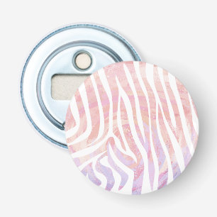 Zebra Rosa und Weiß Flaschenöffner
