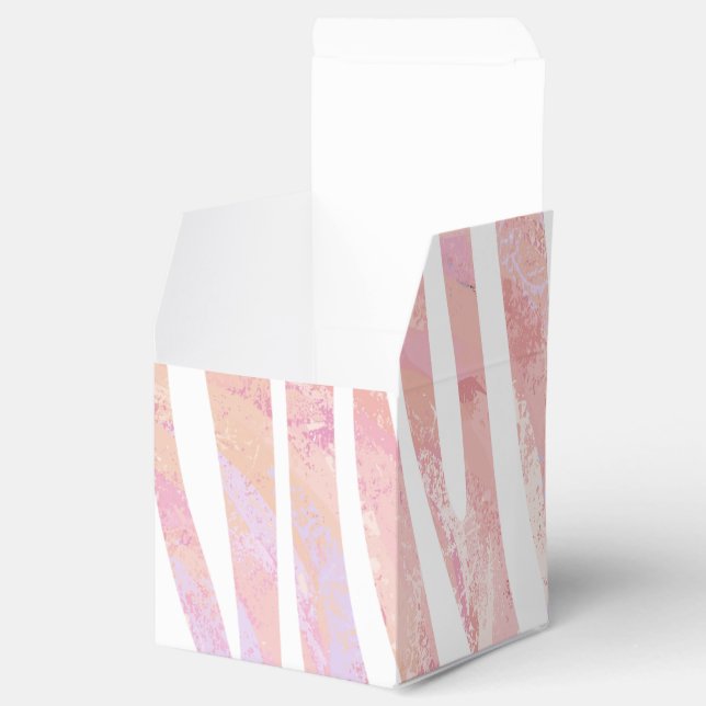Zebra Rosa und Weiß Geschenkschachtel (Geöffnet)