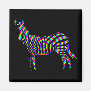 Zebra Rot Silhouette Kühlschrankmagnet Magnet