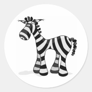 Zebra Runder Aufkleber