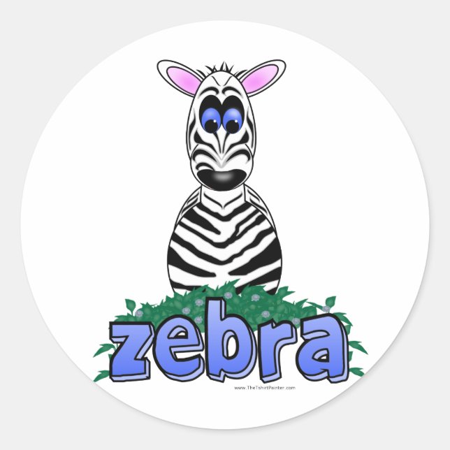 ZEBRA RUNDER AUFKLEBER (Vorderseite)