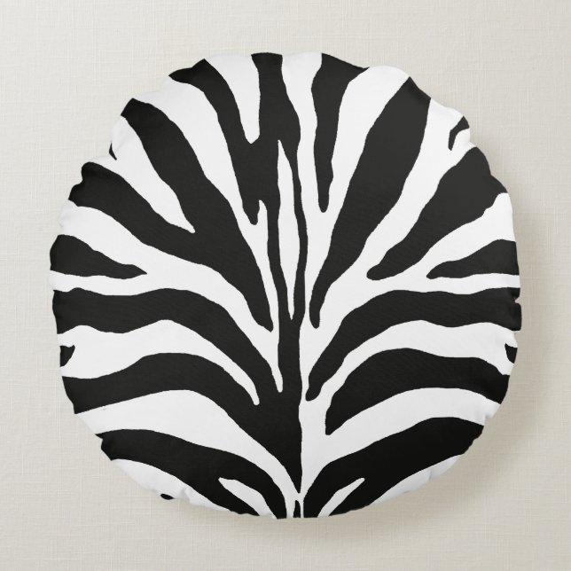 Zebra Rundes Kissen (Vorderseite)