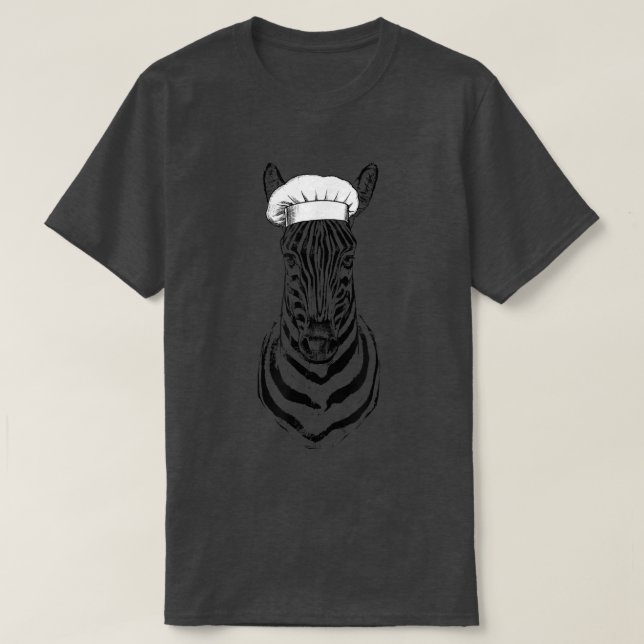 Zebra Safari Animal Koch Funny Cooking Cook Wildli T-Shirt (Design vorne)