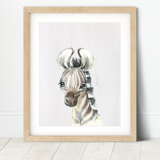 Zebra Safari Dschungel Kinderzimmer Art Print Poster (Von Creator hochgeladen)