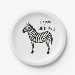 Zebra Safari Happy Birthday Party Teller